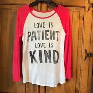 Women’s Raglan long sleeve size L